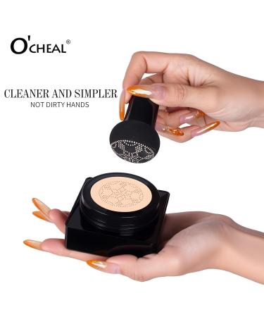 O'CHEAL Mushroom Head Air Cushion CC Cream BB Cream Foundation Cream for Face Makeup Concealer Cushion for Face Comestics Make Up Long-Lasting Cushion Compact 01#IVROY - Buy Online on GoSupps.com