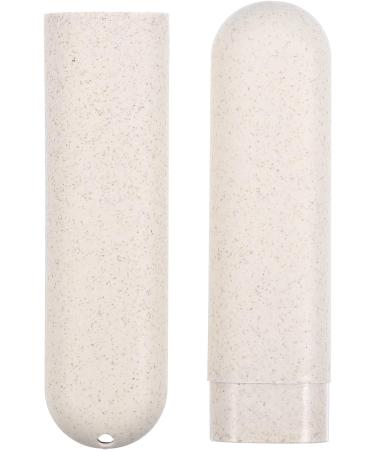 VOCOSTE 2pcs Travel Toothbrush Holders Case for Travel Business - Green Beige - 8.07''x1.22''x0.83 - Buy Online on GoSupps.com