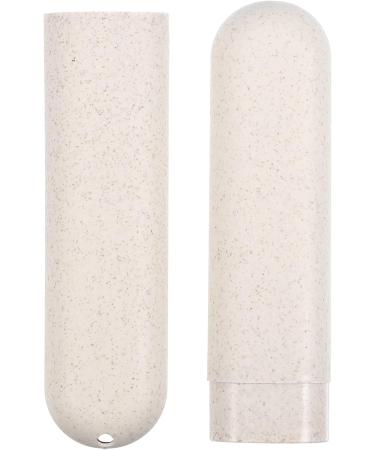 VOCOSTE Traveling Toothbrush Holder Case - Portable PP Toothbrush Storage for Travel & Business - Beige 8.07 x 1.22 x 0.83 inches - Buy Online on GoSupps.com