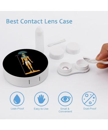 Portable Ancient Egyptian God Contact Lens Travel Kit - Cute Contact Box with Mirror for Daily Use - Buy Online on GoSupps.com