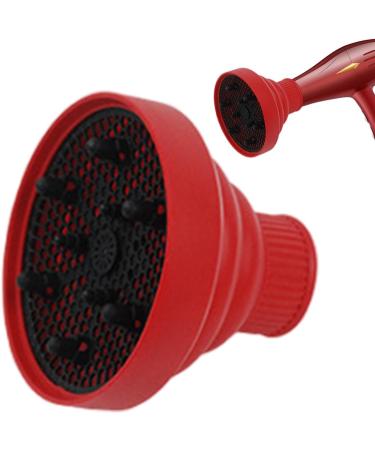 Pzuryhg Hair Dryer Vent Hood | Foldable Silicone Blow Dryer Attachment Heat Resistant Soft Blow Dryer Accessory Multifunctional Hair Styling Supplies for Girls red - Buy Online on GoSupps.com