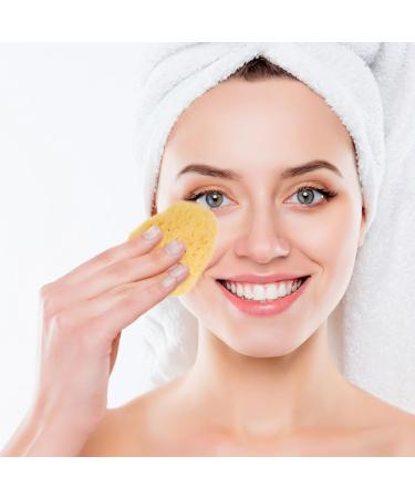 Baluue Natural Facial Sponge Round Cleansing Sponge Cosmetic Removal Sponge Portable Sponge for Facial Cleansing Exfoliating Makeup Removal - Buy Online on GoSupps.com