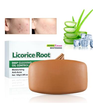 bellv Skin-brightening soap moisturizing licorice soap | Exfoliating body scrub deeply cleanses and refreshes for radiant healthy-looking skin 100g Bellv