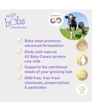 Bubs Supreme Stage 2 Follow-On Formula | A2 Beta-Casein Protein | 6-12 Months | 28.2 oz - Buy Online on GoSupps.com