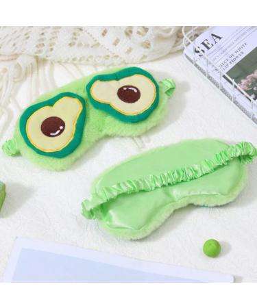 Healifty Cartoon Avocado Sleep Mask with Soft Plush Cover - for Women and Men - Ideal for Travel and Night Sleep - Buy Online on GoSupps.com
