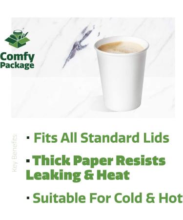 100 Pack 12 oz White Paper Hot Cups - 100 Count - Coffee Cups - Buy Online on GoSupps.com