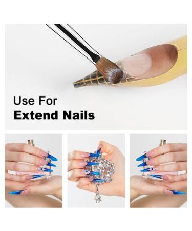 Golden Maple 100% Pure Kolinsky Hair Size 8 Oval Acrylic Nail Brush Set - Blue Wood Handle, Professional Manicure Tool for DIY Salon - Buy Online on GoSupps.com