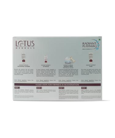 Lotus Herbal Radiant Platinum Cellular Anti-Ageing Facial Kit - Reveal Youthful Skin - Buy Online on GoSupps.com