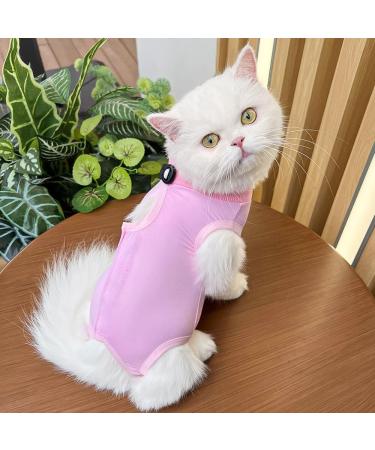 Shop YOLHAMY CATE-RESIVE Suit for Kittens | Post-Operation Wound Protection | Elisabethan Collar Alternative | Anti-Lick Wound Care | Pink & White Size M - Buy Online on GoSupps.com