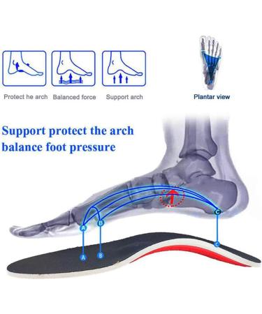 Orthotic Insoles for Women Arch Support Insoles for Men Plantar Fasciitis Insoles Arch Support Shoe Boot Flat Feet Insert Orthotic Feet Heel Pain Shock Absorption Comfortable Insoles Large EU 40-46 - Buy Online on GoSupps.com