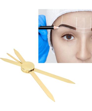 Eyebrow Ruler Adjustable Accurate Positioning Stainless Steel Material Gold Design Brow Measuring Tool Stainless Steel Fabric the Eyebrow Ruler Is Made Simple Convenient to Use i - Buy Online on GoSupps.com
