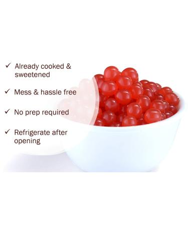 Strawberry Boba Pearls - Bursting Bubble Tea Tapioca Pearls - 2 LB Pack - Buy Online on GoSupps.com