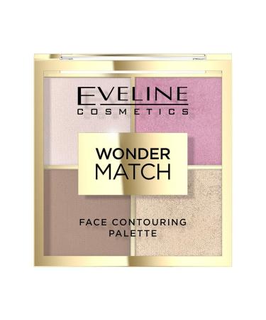 Eveline Cosmetics Wonder Match Face Contour Palette No. 01 Vegan Multifunctional Makeup with Bronzer Blush Highlighter & Powder