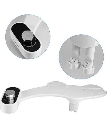 Non Electric Bidet - Dual Nozzle Cold Water Toilet Attachment for Bathroom - EU 3/8 - Buy Online on GoSupps.com