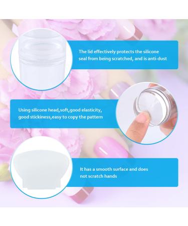 Clear Nail Art Stamper Set - Silicone French Manicure and Jelly Stamp for DIY Nail Art Accessories - Perfect for French Smile Lines - Buy Online on GoSupps.com