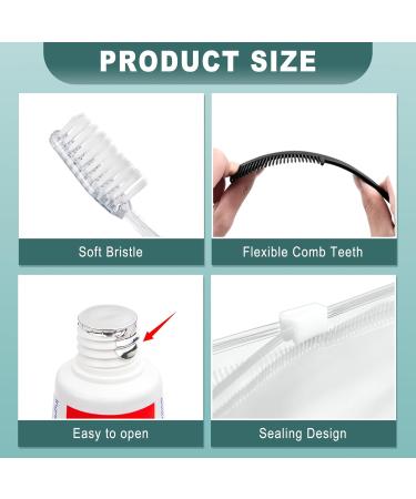25 Sets Personal Hygiene Kit Bulk - Disposable Toiletry Kits for Travel Homeless Supplies | Toothbrush Toothpaste Floss Comb & Soap Cover - Buy Online on GoSupps.com
