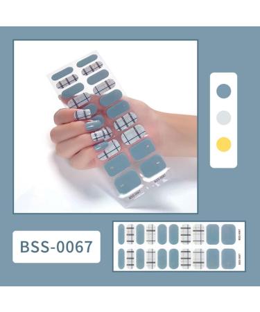 Gel Nail Polish Strips Stickers 20 Full Wraps Semi-Cured Nail Art Sticker Waterproof Self-Adhesive Gel Stickers Decals with Nail File for Cute Women Girls (Orange Pineapple) (Bss) - Buy Online on GoSupps.com