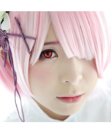 Aricona Opaque Red Contact Lenses - Prescription-Free Halloween & Cosplay Colored Contacts - International Shipping - Buy Online on GoSupps.com