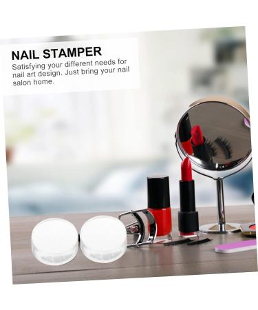 Ipetboom Silicone Nail Stamper Replacement 6pcs Nail Art Silicone Stamp Single Silica Gel Seal Silicone Stamper Replacement 2.30X2.30X1.20CM Transparent Color - Buy Online on GoSupps.com