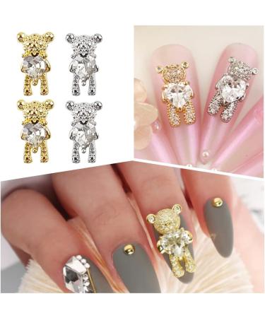 20pcs Small Bear Nail Art Metal Charms Kit for Women and Girls | 3D Nail Decoration - Buy Online on GoSupps.com