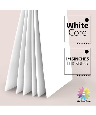 Mat Board Center 8x10 White Photo Mats - Pack of 20 Backing Boards for Frames & Prints - Buy Online on GoSupps.com