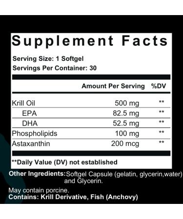 Invincible Supplements Krill Oil Softgels 500mg | Heart & Brain Support | Non-GMO 82.5mg EPA/DHA 200mg Astaxanthin Omega-3 Supplement - Buy Online on GoSupps.com