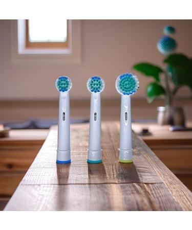 Replacement Toothbrush Heads for Oral B Braun - Soft Bristle Electric Toothbrush Heads (4PCS) - Small Medium Large Sizes - Gentle Cleaning - Buy Online on GoSupps.com