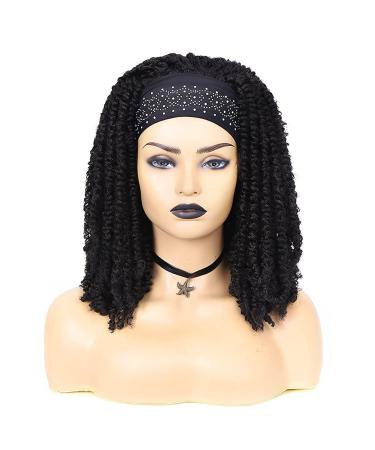 Dreadlock Wig Headband: Black Short Passion Twist Braided Wig for Black Women (Black-16) - Buy Online on GoSupps.com