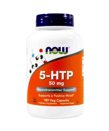 NOW Foods 5-HTP (50 Milligram) - 180 ct (Pack of 2)