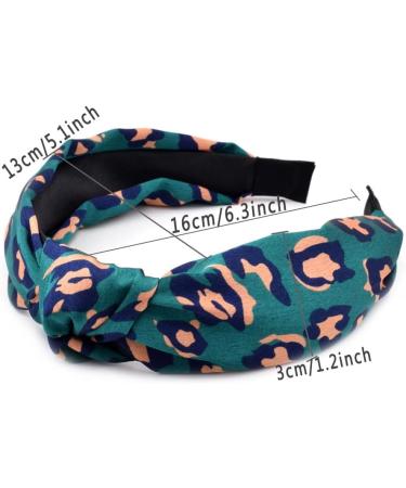 Women's Headbands Vintage Elastic Printed Head Wrap Stretchy Moisture Hairband Twisted Cute Hair Accessories (archleopard) - Buy Online on GoSupps.com