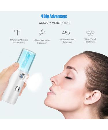 HUSHUI 30ml USB Mini Nano Mist Spray for Facial Moisturizing Compact Atomization Mister Face Sprayer for Water or Cosmetics - Buy Online on GoSupps.com