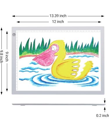 RTjoy A4 LED Light Pad | USB Powered Drawing Board | Adjustable Brightness Tracing Box for Diamond Painting, Vinyl Weeding, Slides Viewing | Silver A4 Light Pad - Buy Online on GoSupps.com