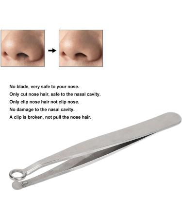 Nose Hair Trimming Tweezers Stainless Steel Bladeless Round Head Nose Hair Trimming Tweezers Waterproof for Home - Buy Online on GoSupps.com
