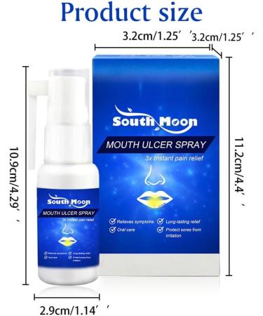 Mouth Ulcer Spray - 30ml Antibacterial Relief for Mouth Wounds & Soothing Care - Buy Online on GoSupps.com