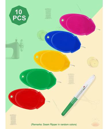 SONGTIY 10PCS Needle Threader - Premium Plastic Leaf Shaped Threaders for Hand Sewing and Machine Embroidery (Multicolored) - Buy Online on GoSupps.com