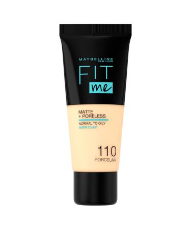 Maybelline Fit Me Matte & Poreless Foundation 110 Porcelain 30ml 110 Porcelain 30 ml (Pack of 1)