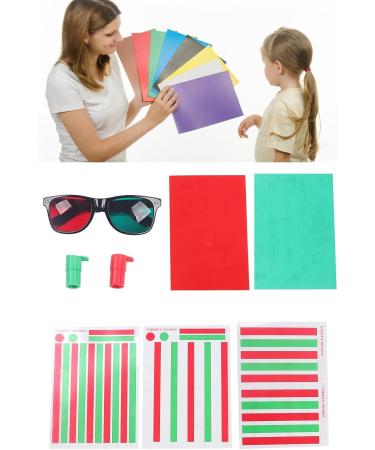 Semme Eye Training Cards for Myopia Strabismus & Amblyopia | Red-Green Glasses Included - International Shipping - Buy Online on GoSupps.com
