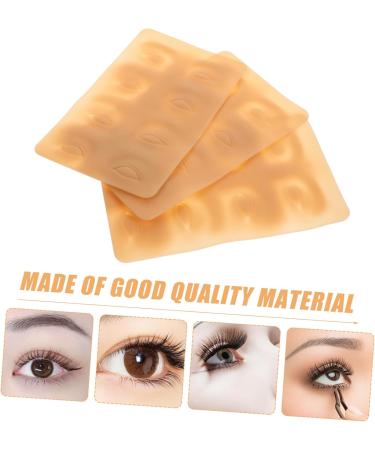 Housoutil Brow Practice Skin 3pcs Skin Fake Eyebrow Model Supplies Permanent Eyeliner Brow Professional Silicone Beginner - Buy Online on GoSupps.com