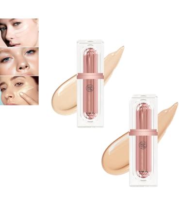 Vc Flawless BB Cream, Multi-Effect Peptide Moisturizing Liquid Foundation, VC Water Light Flawless Skincare BB Cream, Skin Care Makeup (Color : Mix2)