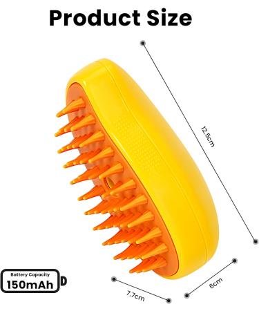 Cat Steam Brush - 3-In-1 Defur Comb for Cats | Rechargeable Pet Grooming Tool - Buy Online on GoSupps.com