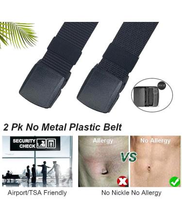WYUZE 2 Pack Black Nylon Tactical Web Belt 1.5 for Men - Outdoor Military Style, Adjustable Waist size below 42 - Durable & Functional - Buy Online on GoSupps.com