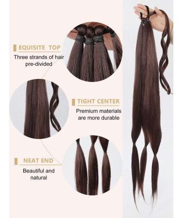 Braid Ponytail Hair Extension Long Straight Wrap Around Soft Synthetic Hairpiece With 2 Matching Hair Ties and 10 Hair Clips Bobby Pins - 150g 32" Blonde Ruby) Blonde (Ruby) - Buy Online on GoSupps.com