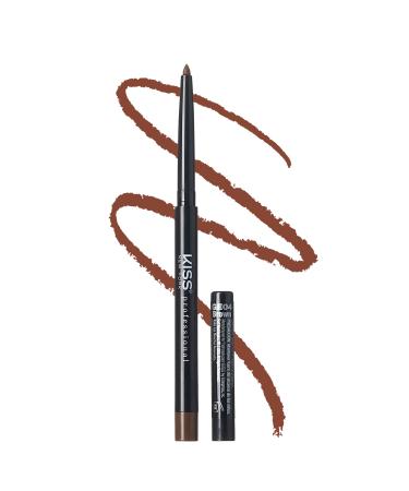 kiss new york Pro Intense Gel Eyeliner with Built-in Sharpener  Waterproof  Smudge-proof  Long Lasting Gel Eyeliner Pencil (Brown)