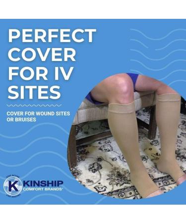 Kinship Comfort Brands Leg Skin Protector Sleeves for Men & Women - 2 Pair Large/X-Large Beige | Protect Sensitive Leg Skin from Bruising, Tears, Abrasions & Sun Exposure - Buy Online on GoSupps.com