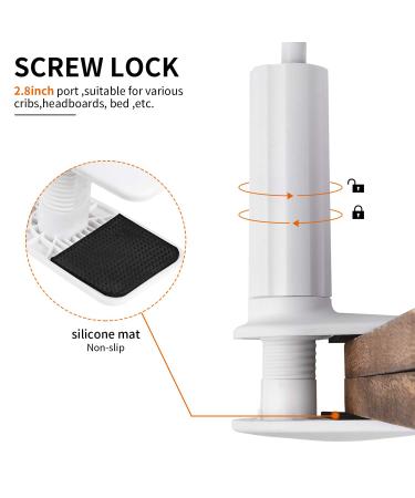 iTODOS Gooseneck Baby Monitor Mount - 27 inch Flexible Arm for Arlo, Motorola, and Universal Cameras - White - Buy Online on GoSupps.com