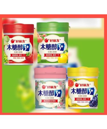 Sugar free xylitol Chewing gum candy fruity floral aroma flavor 101g/box sweet bubble gumdrop sugar refreshing breath Healthy and nutritious Chinese snacks gift (Jasmine Rose 3box) Jasmine Rose 3box - Buy Online on GoSupps.com