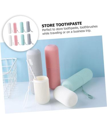 Frcolor 8 Pieces Toothbrush Holder Set - Portable Travel Storage Box for Toothbrush & Toothpaste - Essential Body Care Accessories - Buy Online on GoSupps.com