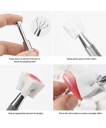 Nails Clamping Grabber Set | Nail Art Sponges & Grabbing Pen - Mini Tool for Home & Salon Use - Buy Online on GoSupps.com
