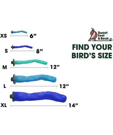 Safety Pumice Perch for Birds | Trim Nails and Beak | Promote Healthy Feet | Non-Toxic | X-Small 6 Blue - Buy Online on GoSupps.com