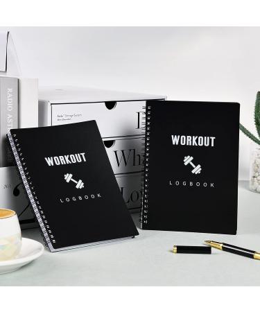 Fitness Journal - Workout Journal/Planner 8.3" x 6.3"  Fitness Planner to Track Workout Process  178 Pages with PP Cover + 2 Goals/Note Pages+ Twin-wire Binding Black - Buy Online on GoSupps.com